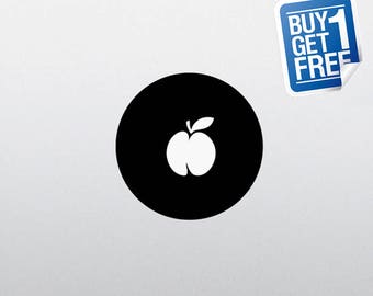 Peach - Macbook Apple Decal Sticker / Laptop Decal / Apple Logo Cover / 2 for 1 price