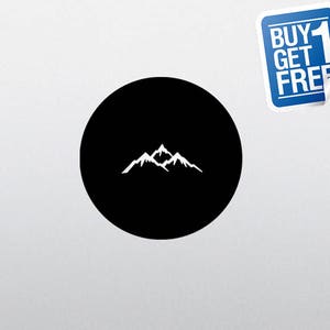 Travel Mountains Camping - Macbook Apple Decal Sticker / Laptop Decal / Apple Logo Cover / 2 for 1 price