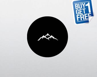 Travel Mountains Camping - Sticker Apple Macbook / Sticker pour ordinateur portable / Housse avec logo Apple / 2 prix 1