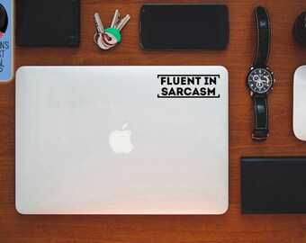 Domina el sarcasmo Macbook / etiqueta del vinilo del ordenador portátil
