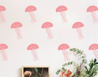 Jellyfish - Modern Wall Pattern Vinyl Decal / Sticker Set For Home, Kids Room, Nursery, Bedroom. Awesome Gift Idea