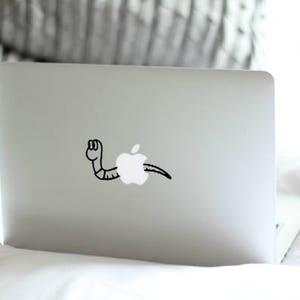 Worm - Macbook Vinyl Decal Sticker / Laptop Decal / iPad Sticker
