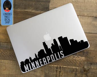 Minneapolis City Skyline Macbook / Décalcomanie pour ordinateur portable