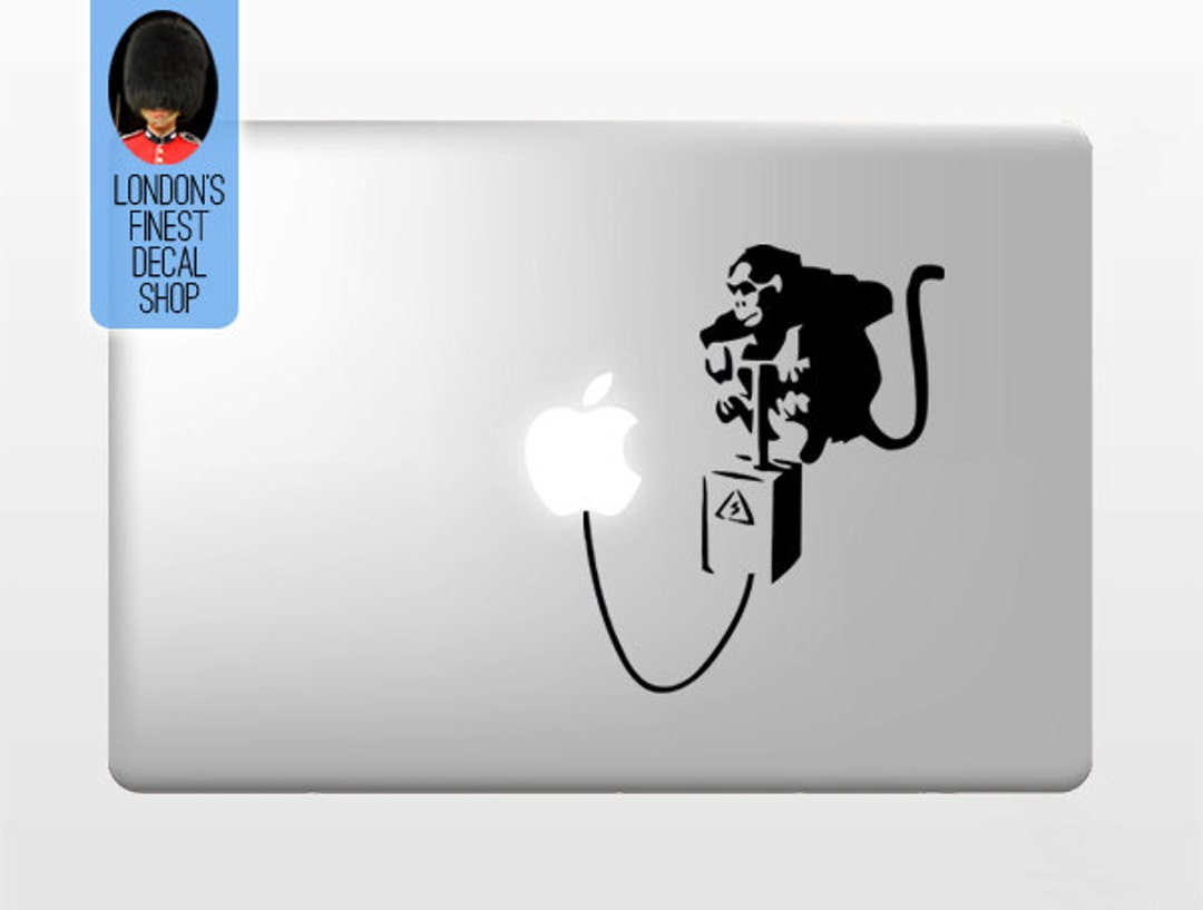 Banksy explosive monkey macbook vinyl decal sticker laptop decal