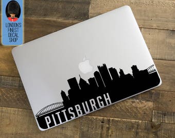 Sticker pour Macbook/ordinateur portable Pittsburgh City Skyline