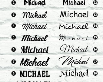Aangepaste naam Vinyl Decal, home decor
