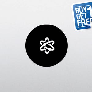 Atom - Macbook Apple Decal Sticker / Laptop Decal / Apple Logo Cover / 2 for 1 price