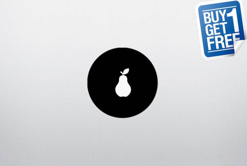 Pear Computer Cover Pear - MacBook Apple Decal Sticker / Laptop Decal / Apple Logo Cover ...