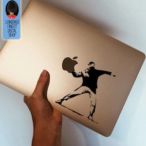 Banksy Molotov Man - Macbook Vinyl Decal Sticker / Laptop Decal / iPad Sticker