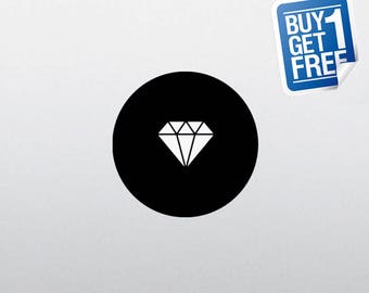 Diamond - Macbook Apple Decal Sticker / Laptop Decal / Apple Logo Cover / 2 for 1 price