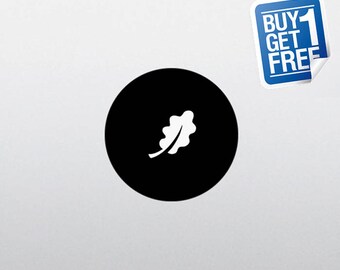 Leaf - Macbook Apple Decal Sticker / Laptop Decal / Apple Logo Cover / 2 for 1 price