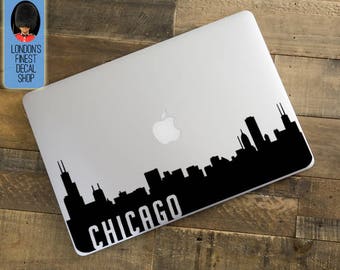 Sticker pour Macbook/ordinateur portable Chicago City Skyline