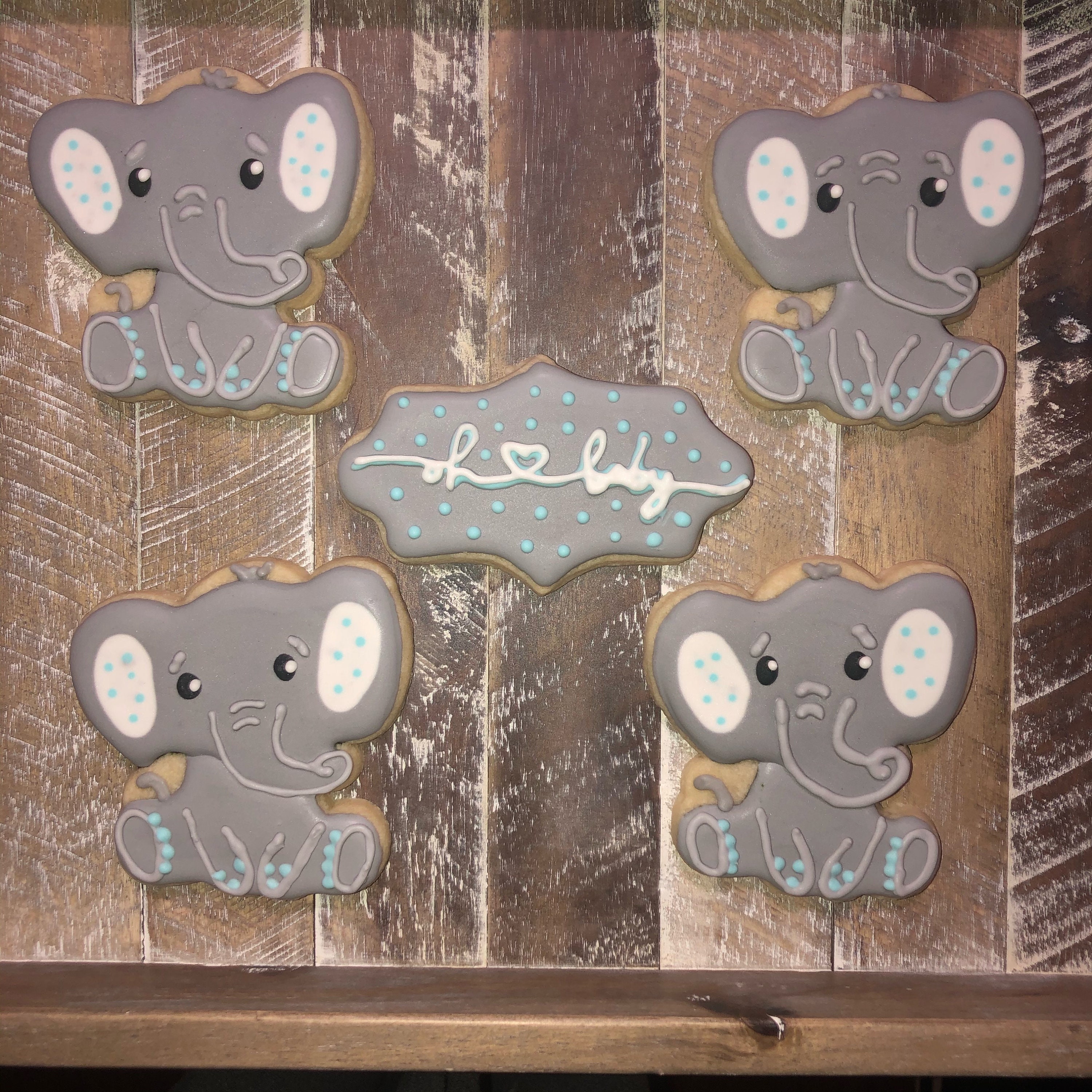 Elephant cookies Baby Shower Etsy