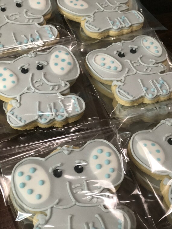 Elephant Cookies Baby Shower Etsy