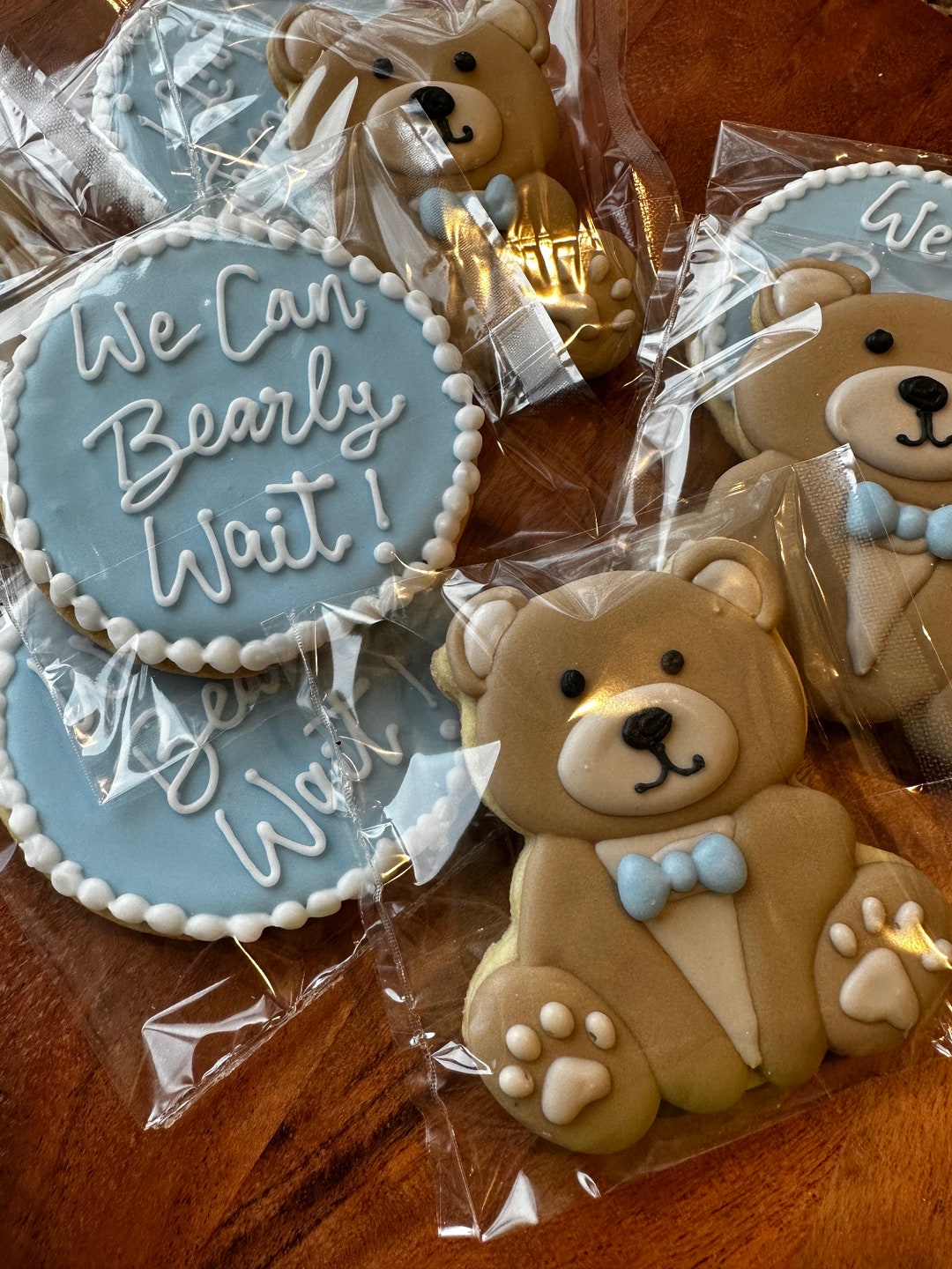 We Can Bearly Wait Teddy Bear Baby Shower Cookies - Etsy