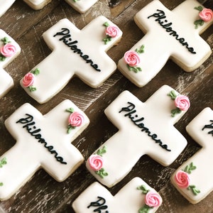 cross . christening . baptism . confirmation cookies