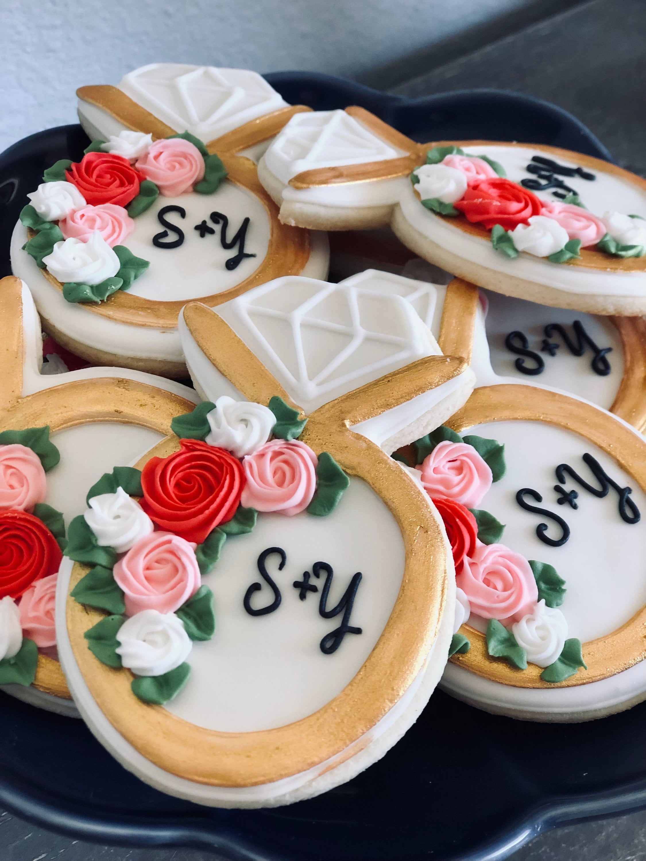 Royal Iced Engagement Cookies