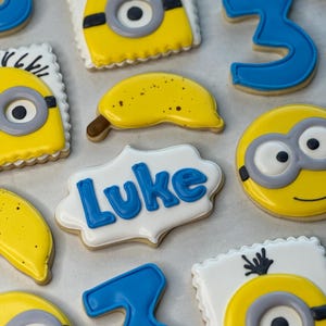 Banana character birthday  cookies
