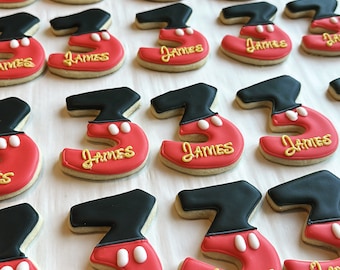Mickey theme number cookies