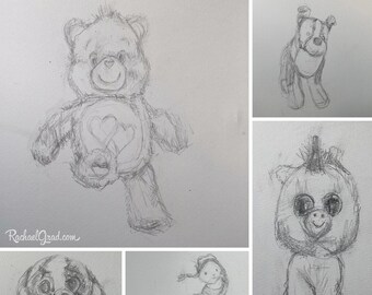 Pencil Drawings Of Animals Etsy