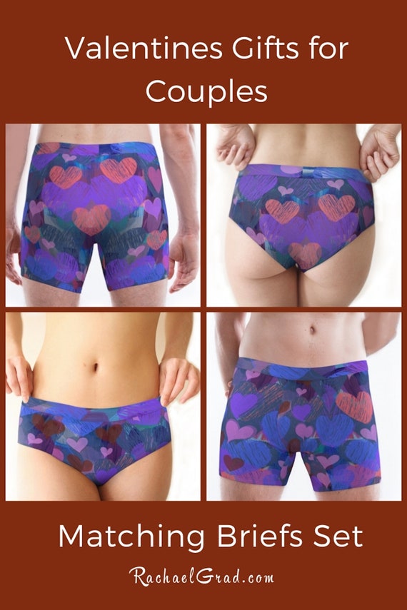 Matching Underwear Couple, Couples Gift Matching Underwear, Hearts