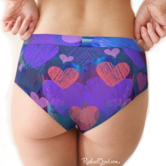 Valentines Briefs, Romantic Briefs for Her, Underwear Briefs, Heart  Underwear, Ladies Undergarments, Cheekies, Comfie Undies, Cheeky Briefs 