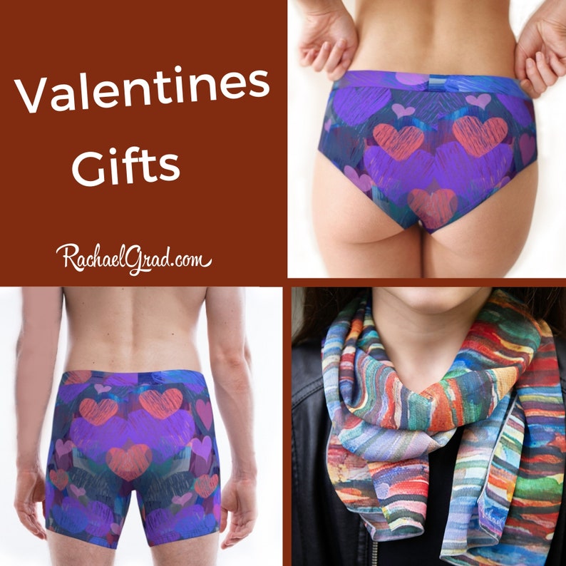 Hearts Mens Boxer Briefs, Valentines Gift Underwear, Heart Art Men's Briefs, Mens Underwear, Romantic Gifts for Men, Valentines Gift for Him image 6