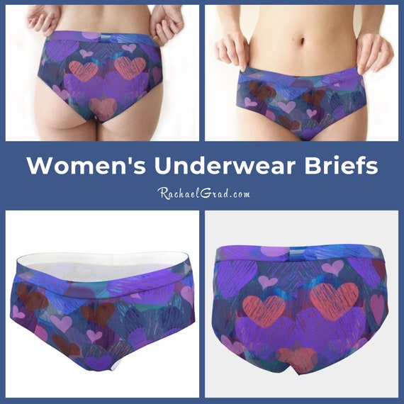 Valentines Briefs, Romantic Briefs for Her, Underwear Briefs