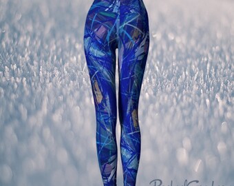 Blue Leggings, Blue Yoga Leggings for Women, Leggings Blue, Leggings for Women, Leggings Women, Leggings Her, Ladies Leggings, Leggings Yoga