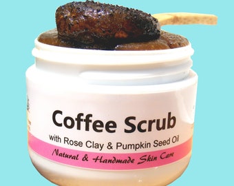 Exfoliating / Hydrating / Firming / Freshly Handmade / Facial Scrub 2oz  / Coffee Scrub SALE - Natural Skin Care