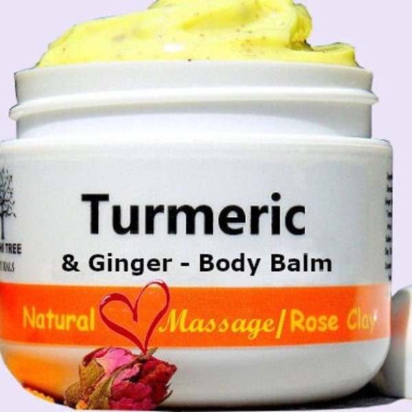 Turmeric Balm P_ain Relief Salve BODY with Ginger oil/ Massage / Natural Handmade skin Care