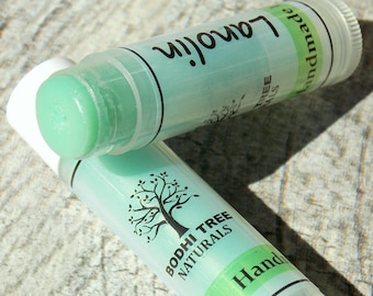Clear Moisturizing Lanolin Lip Bam / Dry / Sensitive Lips / Natural Handmade SkinCare