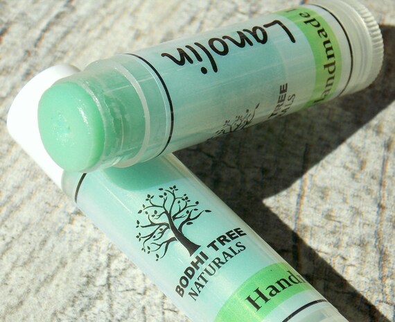 Clear Moisturizing Lanolin Lip Bam / Dry / Sensitive Lips / Natural Handmade SkinCare