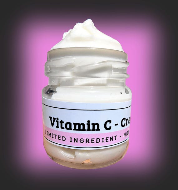 Limited Ingredient Vitamin C face moisturizer / Day Cream / Natural Herbal Sources / Self Care / Handmade Natural Skin Care