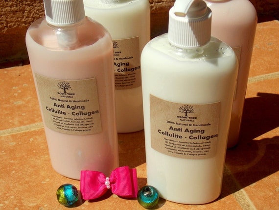 Non-GMO Collagen - Cellulite Lotion - Anti Aging - Moisturizing Lotion - Tightening lotion  - Natural Handmade SkinCare