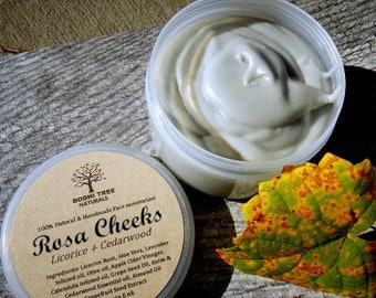 Rosa Cheeks Face Cream/ Anti Aging Moisturizer / Sensitive skin/ Natural Skin Care Handmade