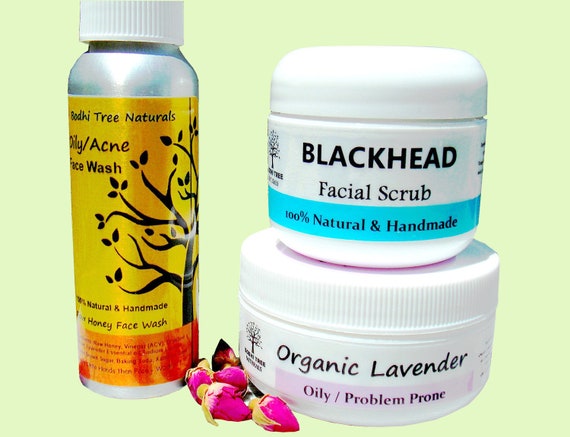 ACNE/OILY 3 piece Kit- Handmade/ ACNE Cleanser/  Acne Treatment -Natural SkinCare/Savings