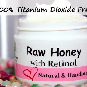 Raw Honey - Face Moisturizer with Zink Oxide /Illuminator/Natural Retinol/ Handmade Skincare