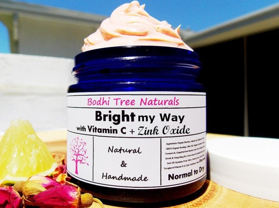 VITAMIN C / Glow - Face Cream / Moisturizer with Kakadu plum/Zink oxide -  Handmade Natural Skin Care