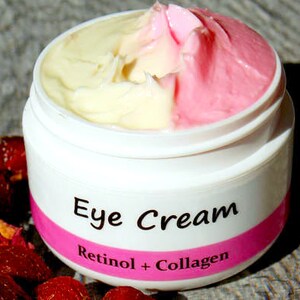 Anti Aging Eye Cream/Retinol Collagen with Rose Hips oil Eye wrinkle cream Non-GMO Collagen Handmade Natural SkinCare image 8