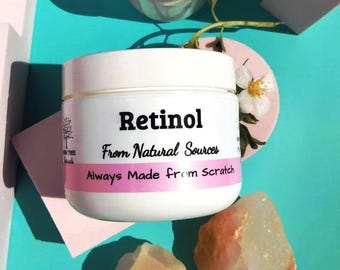 Handmade Retinol Night Cream: Natural Anti-Aging Face Moisturizer