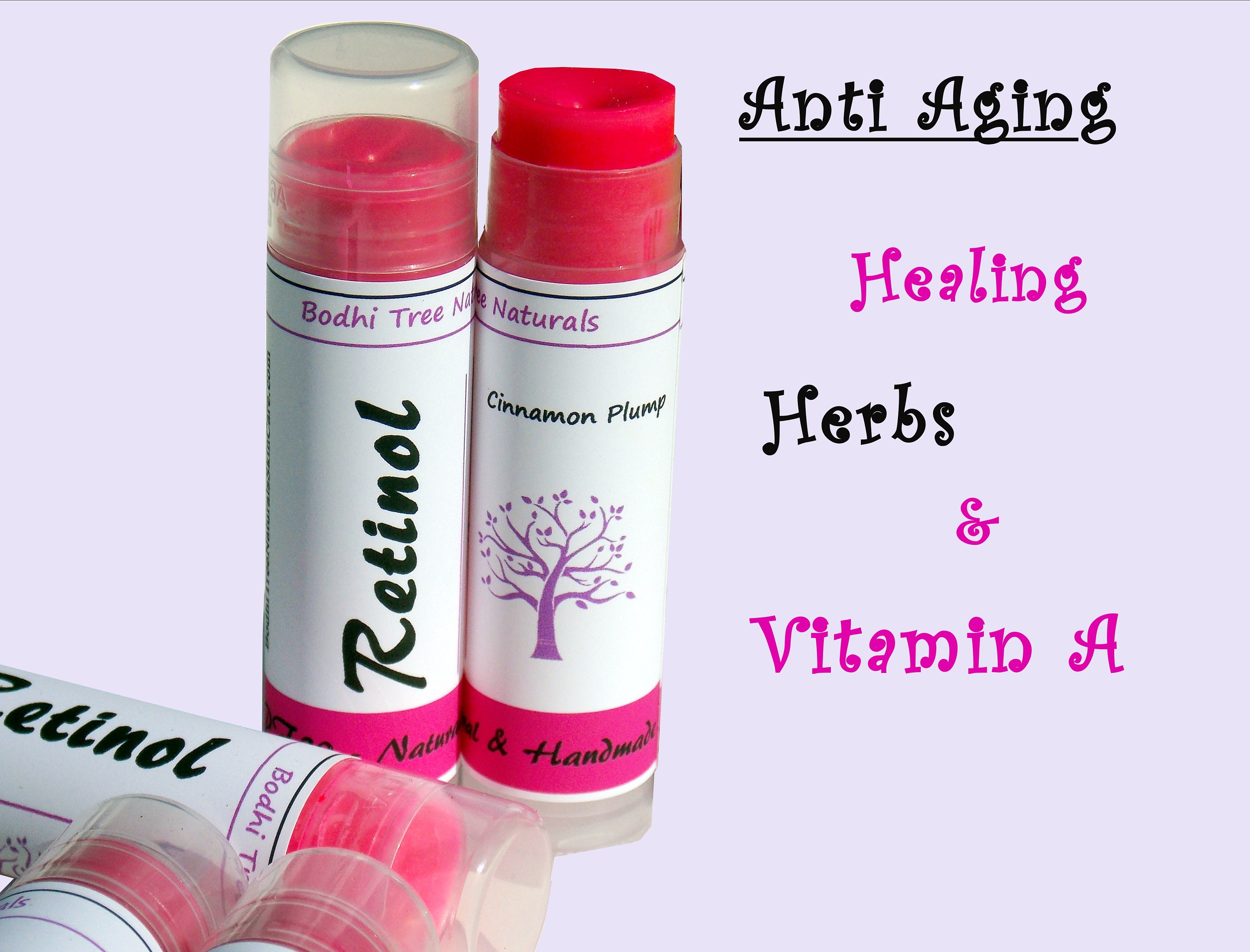 SPF20 Anti Aging Retinol Dry lips Lip balm Handmade lip Etsy
