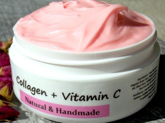Vitamin C / Collagen cream / Natural / Anti Aging / Eucommia Bark oil  / Self Care / Handmade SkinCare