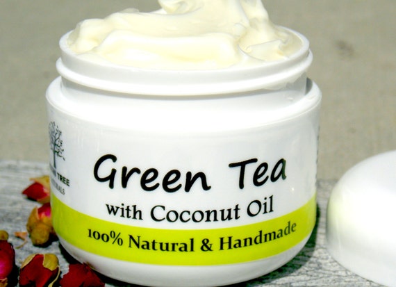 Natural Green Tea / Anti Aging cream with Zink Oxide / Self Care / Handmade SkinCare