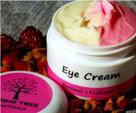 Anti Aging Eye Cream/Retinol + Collagen with Rose Hips oil - Eye wrinkle cream Non-GMO Collagen - Handmade Natural SkinCare