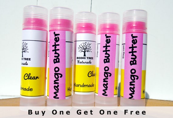BOGO Pink - Chapped/ Dry / Anti Aging/Mango Butter Lip Balm - Hydrating + Vitamin A&E / Natural Handmade Skin Care by Bodhi Tree Naturals