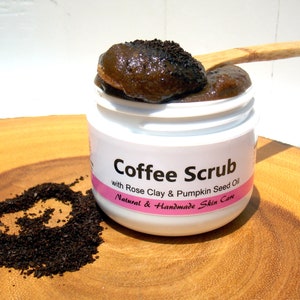 Exfoliating / Hydrating / Firming / Freshly Handmade / Facial Scrub 2oz / Coffee Scrub SALE Natural Skin Care image 8