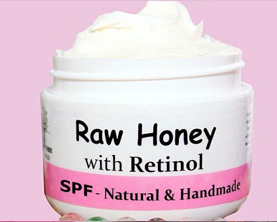 SPF Raw Honey + Retinol Face cream & Moisturizer with Zink Oxide Day Glow serum/ Handmade Skincare