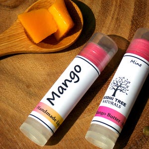 Clear BOGO Anti Aging/Mango Butter Lip Balm Hydrating Vitamin A&E / Natural Handmade Skin Care by Bodhi Tree Naturals image 7