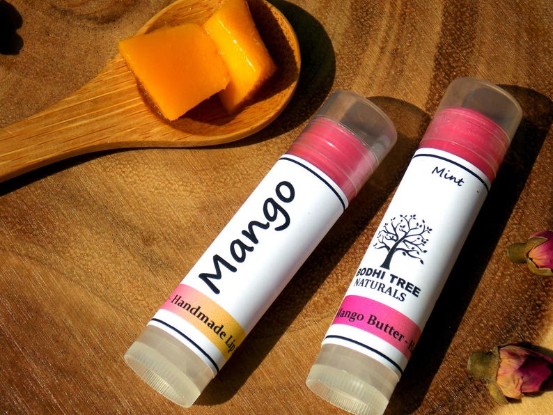 Clear BOGO Anti Aging/Mango Butter Lip Balm Hydrating Vitamin A&E / Natural Handmade Skin Care by Bodhi Tree Naturals image 7